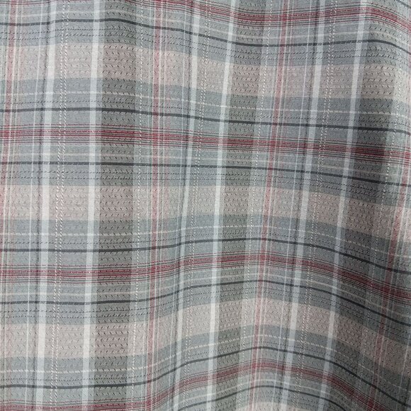 Calvin Klein Plaid Long Sleeve Button Up Shirt Mens Size XXL Gray Career Wear - Picture 6 of 7